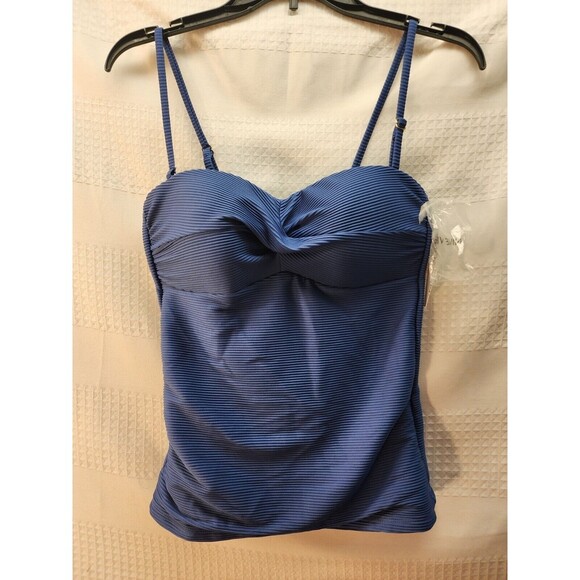 Nine West Tankini Womens Size Small Bathingsuit Top Pad Unwired Attachable Strap - Picture 1 of 7